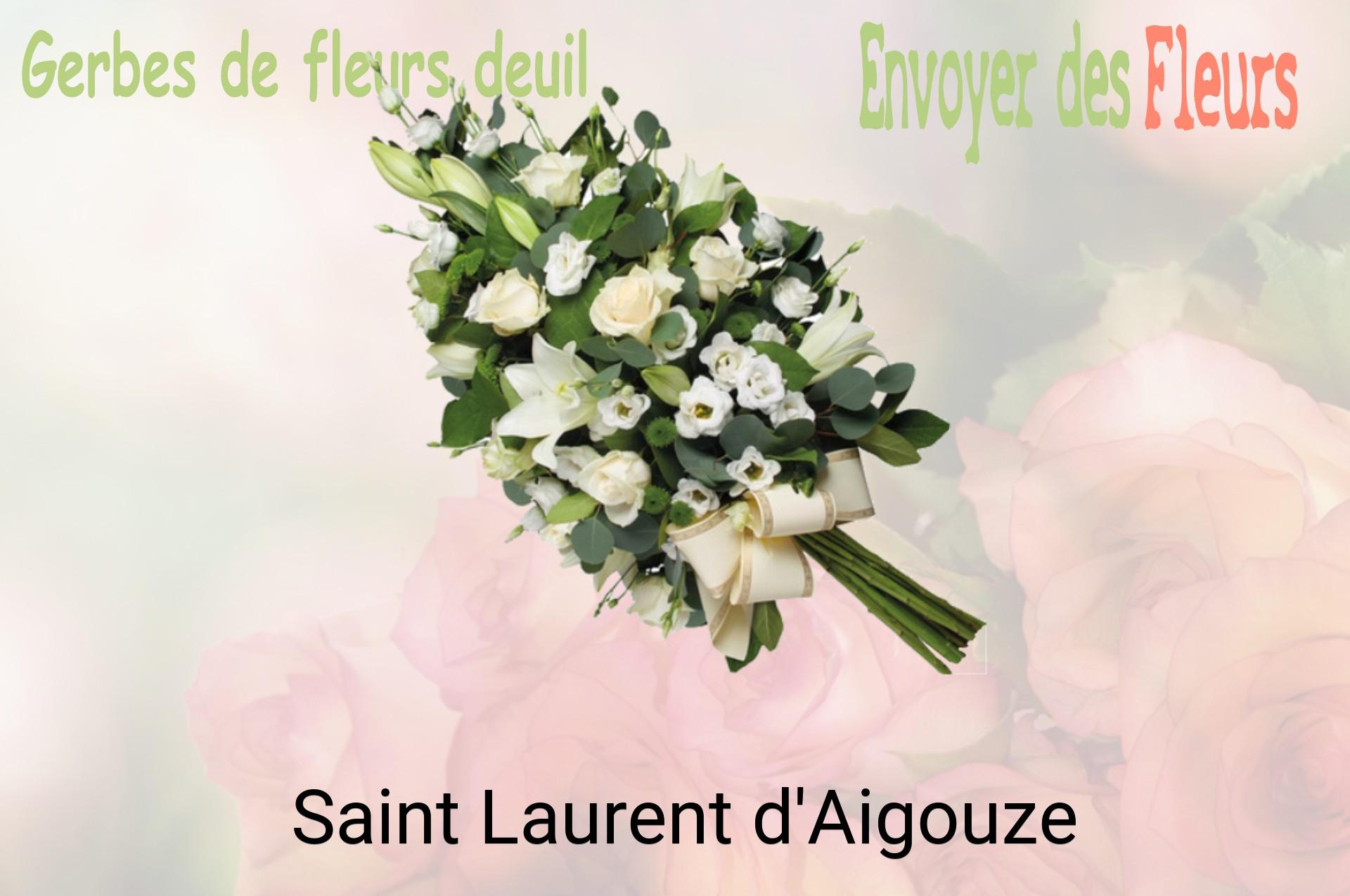 Gerbe de fleurs de deuil livrée à Saint-Laurent-d'Aigouze
